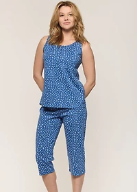 Sleeveless Pyjama set with flowers