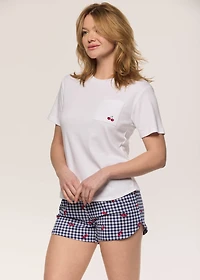 Cherry bermuda Pyjama Set