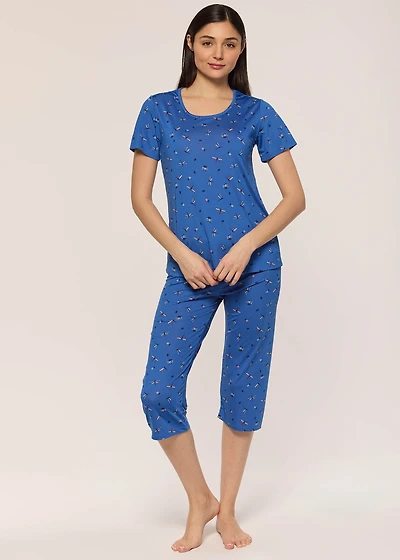 Capri Pyjama Set with dragonflies