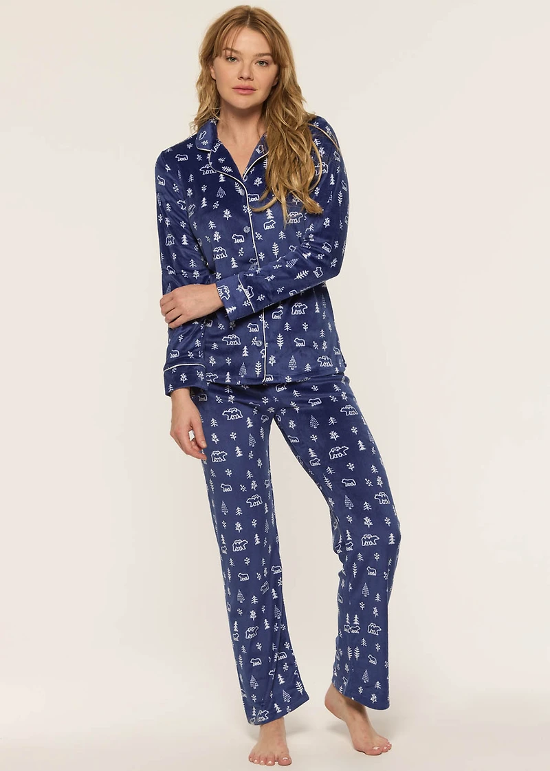 Long pyjama set with trees