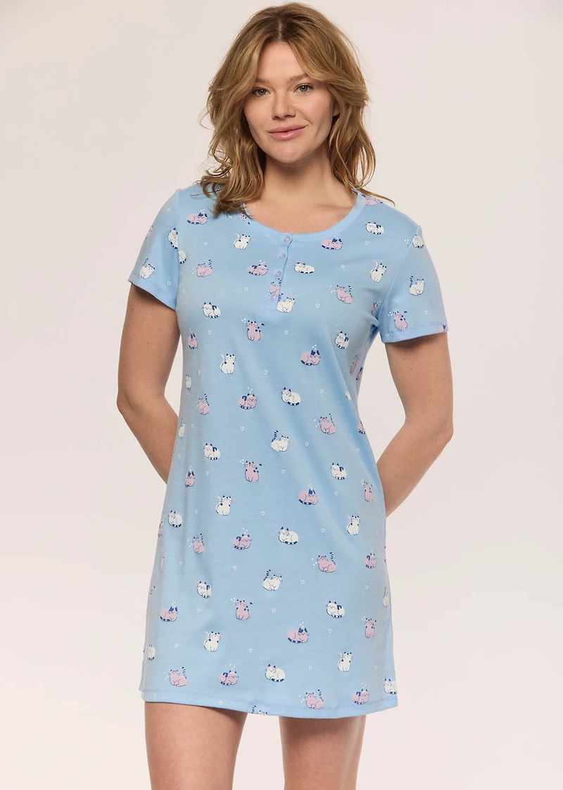Short Nightgown with cats