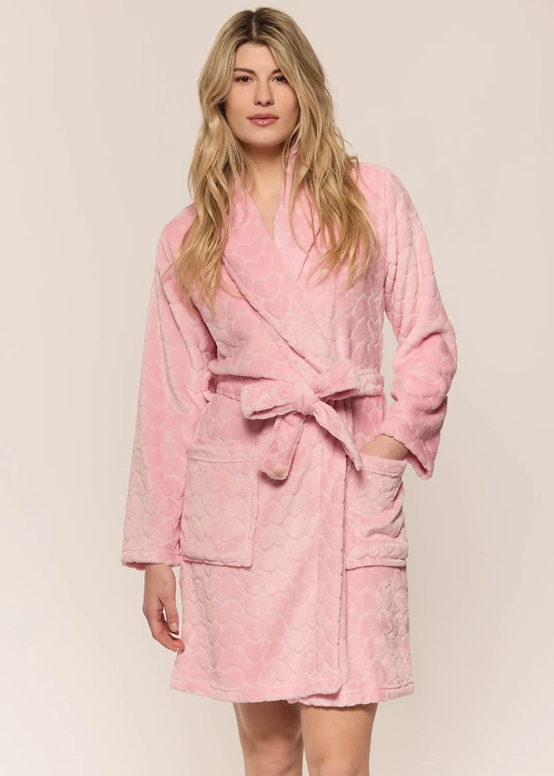 Plush Robe with hearts