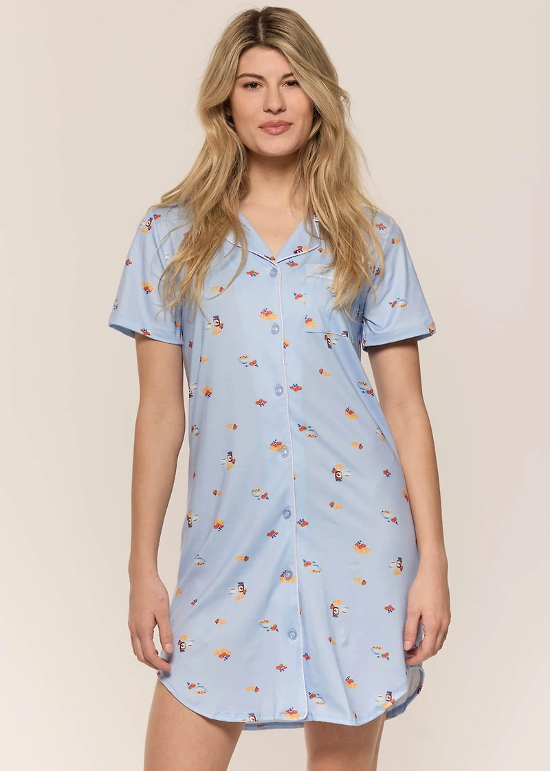 Breakfast button down nightgown