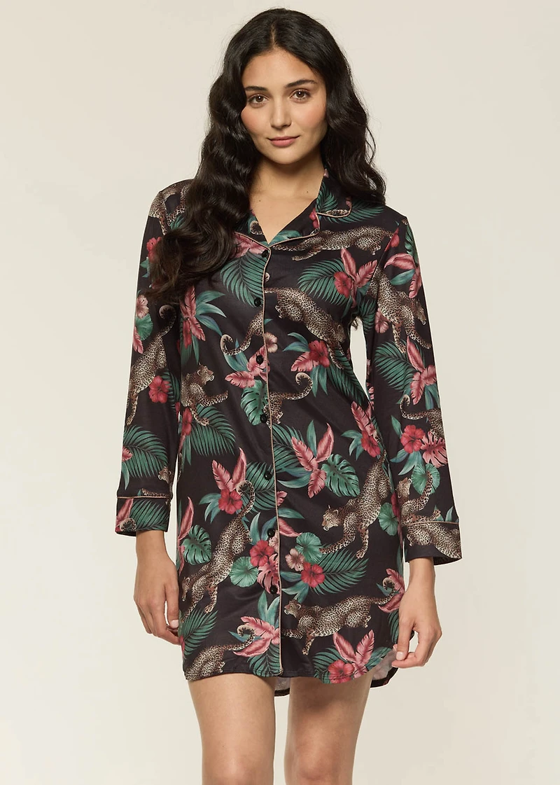 Nightgown with leopards