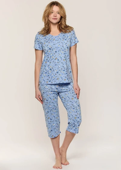 Ensemble pyjama capri fleuri