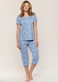 Ensemble pyjama capri fleuri