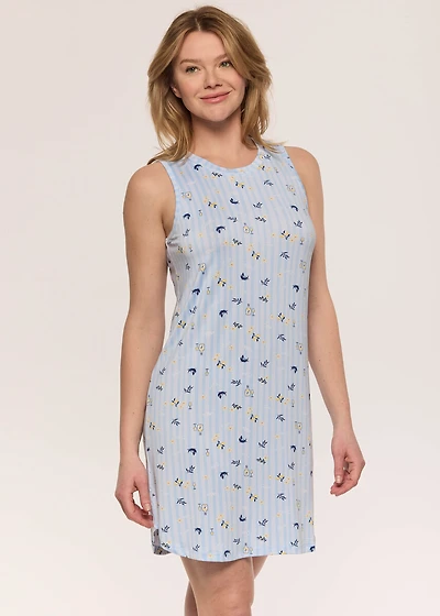 Sleeveless nightgown with lemon
