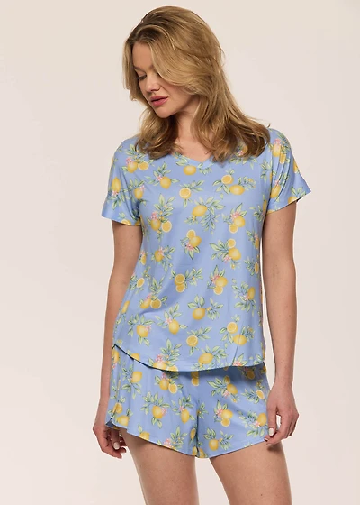 Ensemble pyjama boxer avec citron