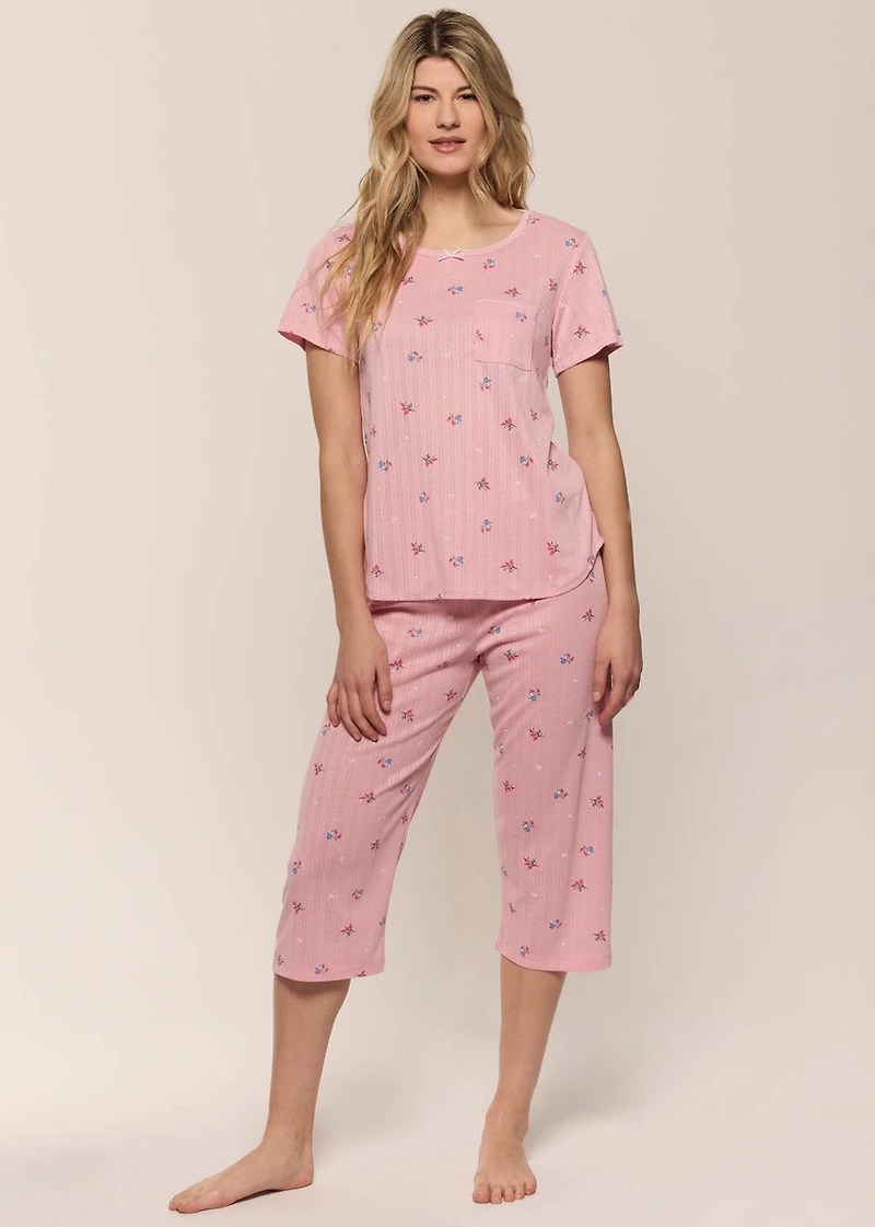 Capri pyjama set with flowers
