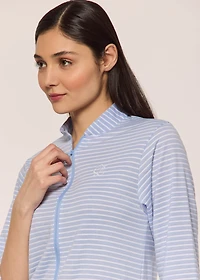 Robe de chambre avec fermeture éclair lignée