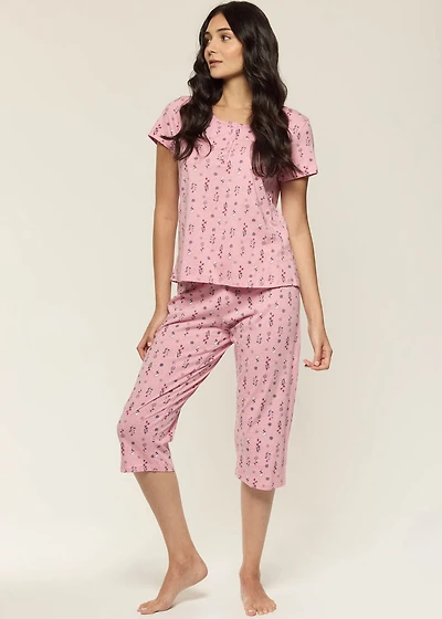 Ensemble pyjama fleuri 100% Coton