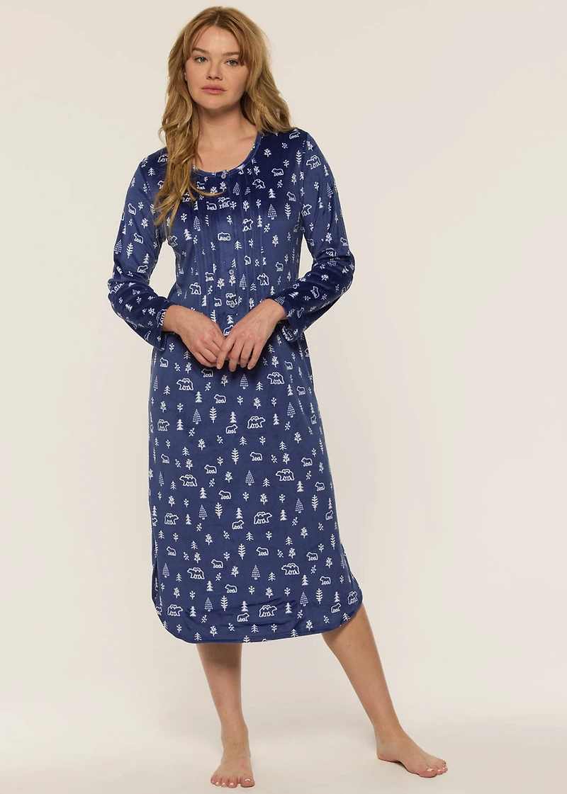 Long nightgown with trees