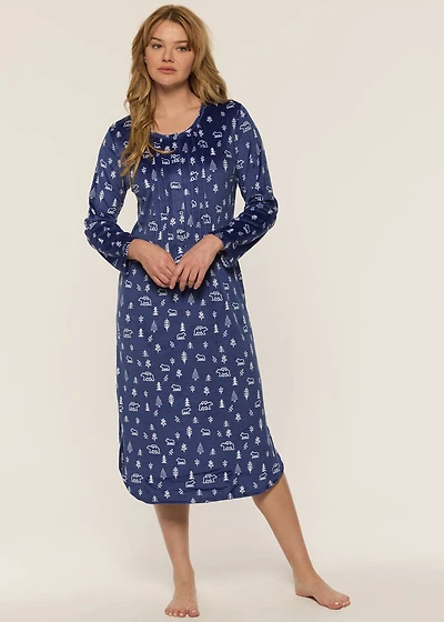 Long nightgown with trees
