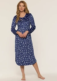 Long nightgown with trees