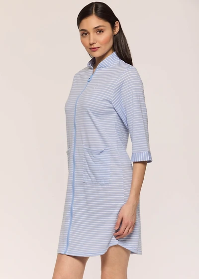 Robe de chambre avec fermeture éclair lignée