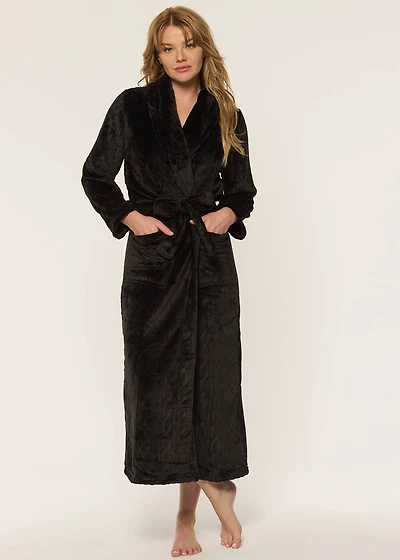 Long plush robe