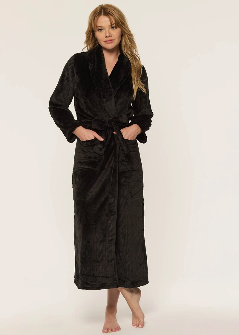 Long plush robe