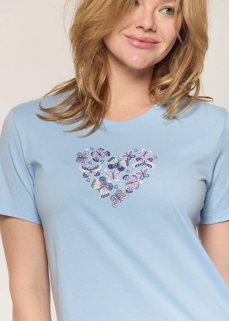 Ensemble pyjama bermuda avec papillions