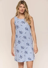 Sleeveless Nightgown with flowers