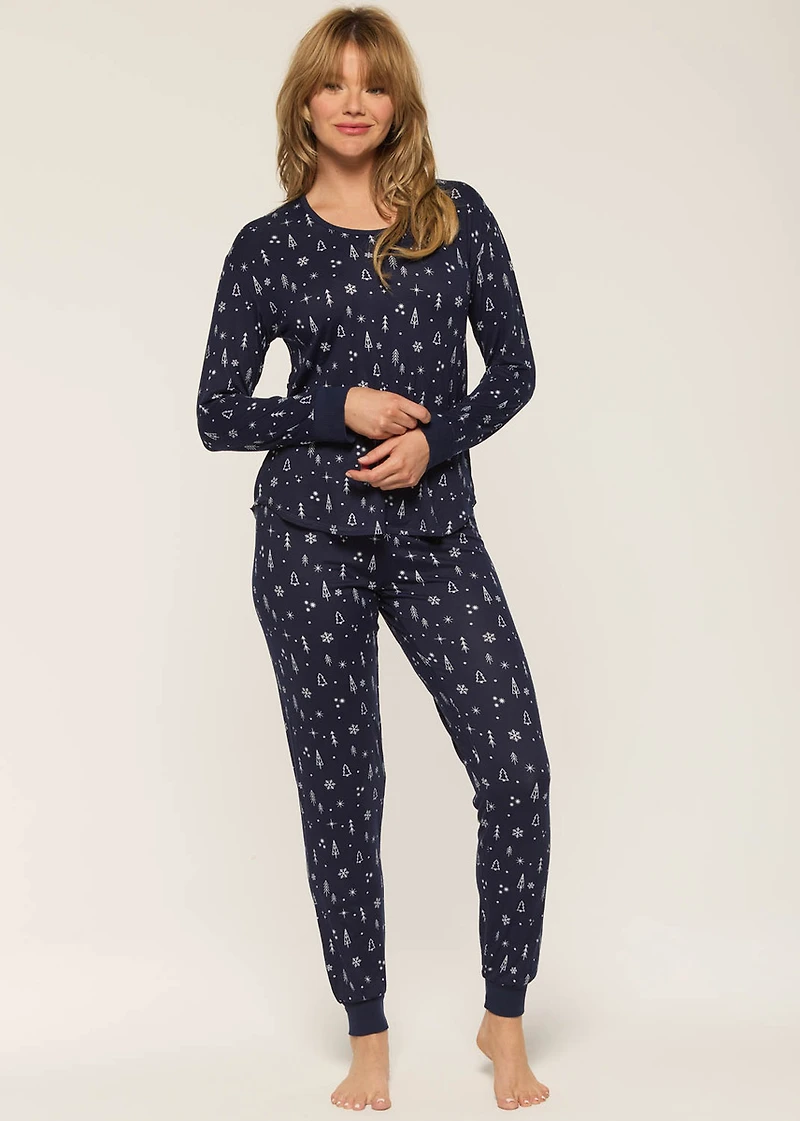 Pyjama set with snowflakes