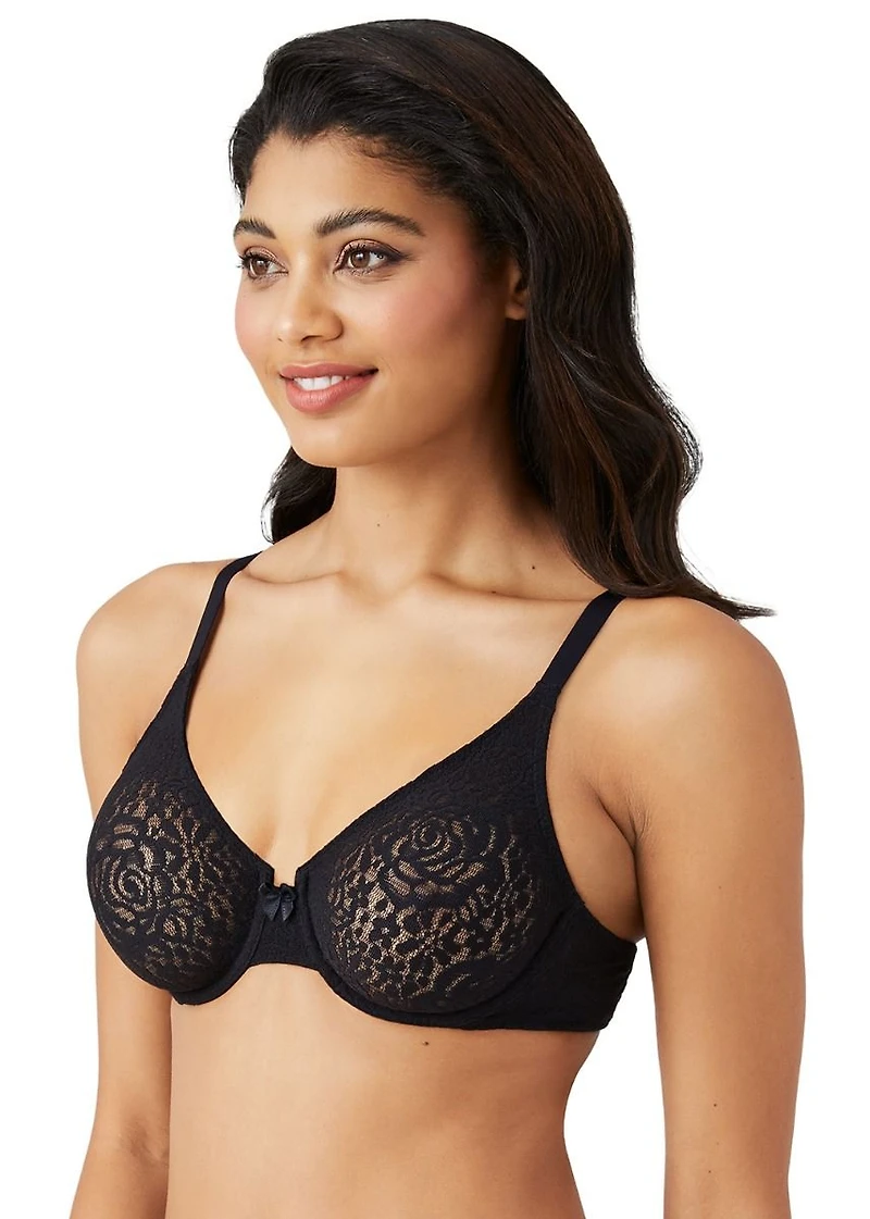 Halo lace underwire bra