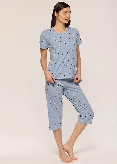 Ensemble pyjama capri coccinelle