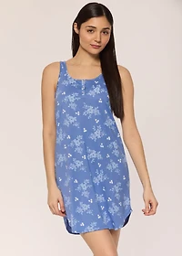 Sleeveless Nightgown with flowers