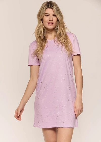 Starry short sleeve nightgown