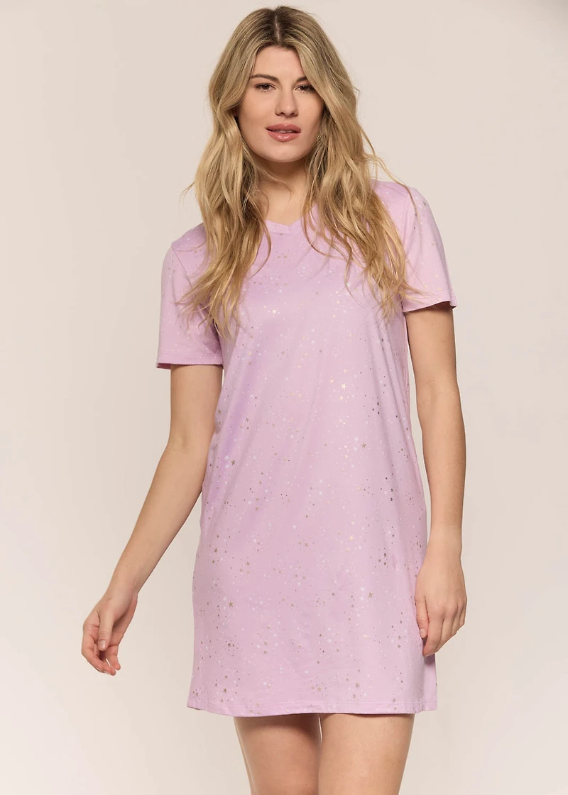 Starry short sleeve nightgown