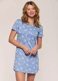 Short floral nightgown