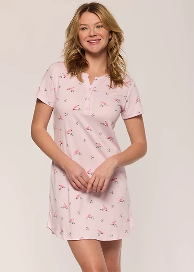 Short nightgown with birds
