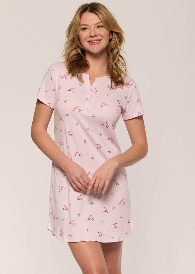 Short nightgown with birds