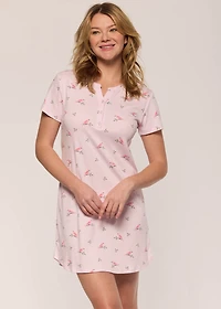 Short nightgown with birds