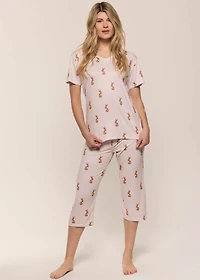 Ensemble pyjama capri lapins