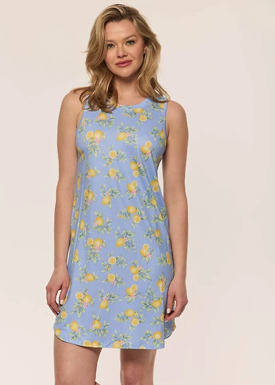 Sleeveless nightgown with lemon