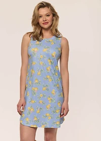 Sleeveless nightgown with lemon