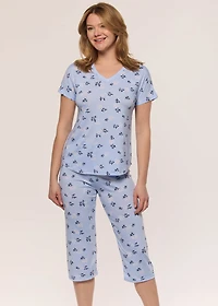 Pyjama set  capri with flowers