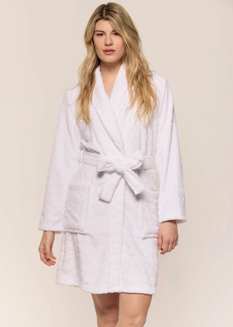 Plush Robe with hearts