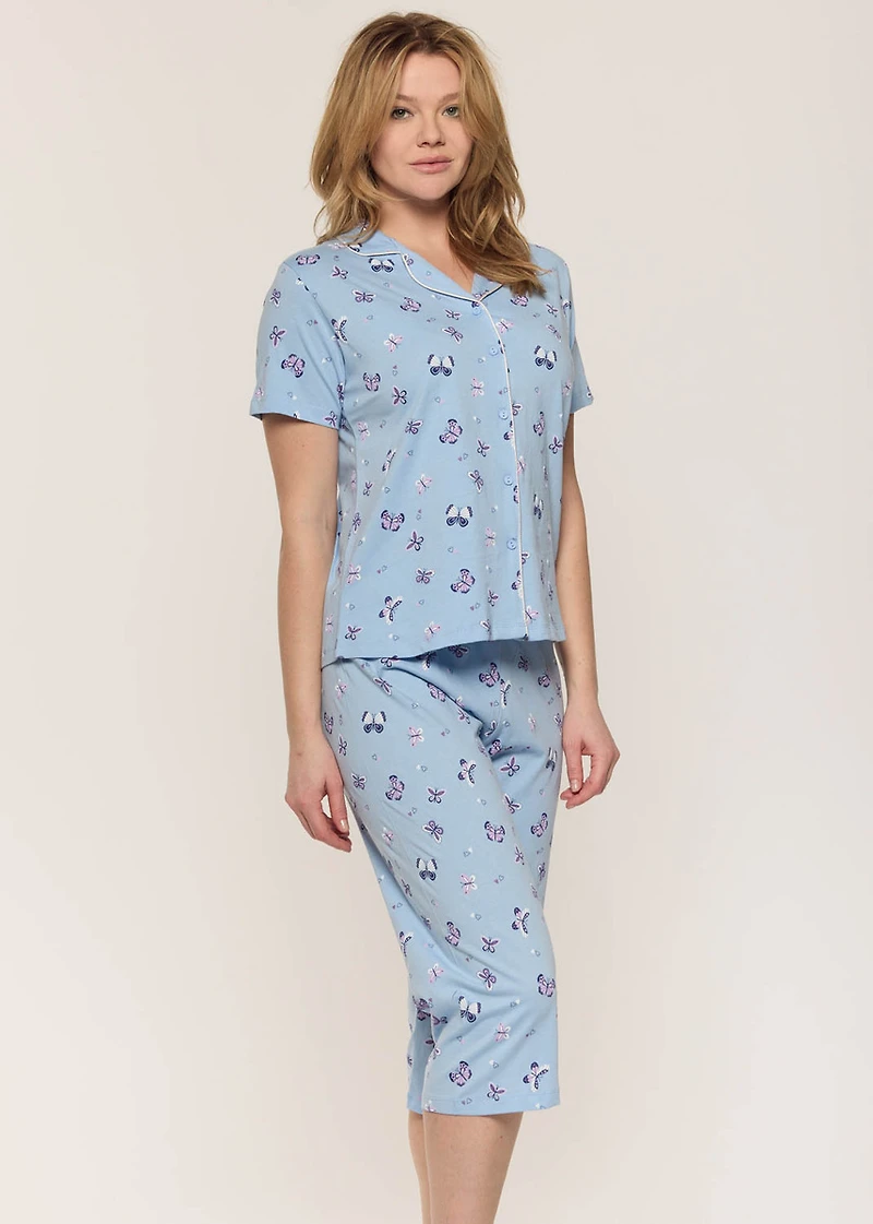 Capri pyjama set with butterflies