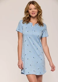 Short nightgown with birds