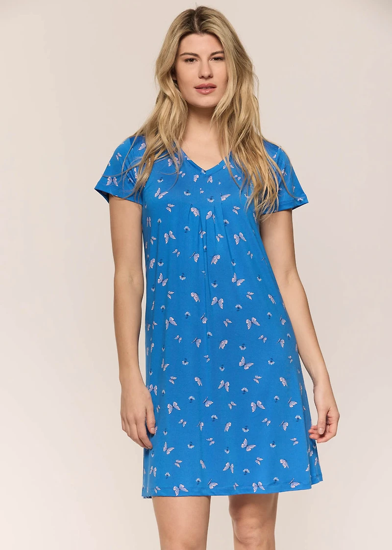 Short nightgown with butterflies