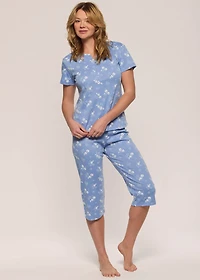 Floral capri pyjama set