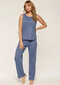 Ensemble pyjama 3 pièces à motifs de gui