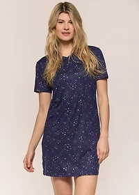 Starry short sleeve nightgown