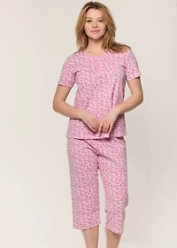 Capri pyjama set with flowers