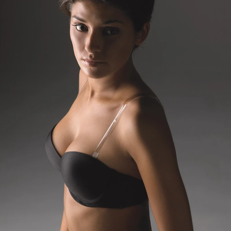 Narrow transparent straps