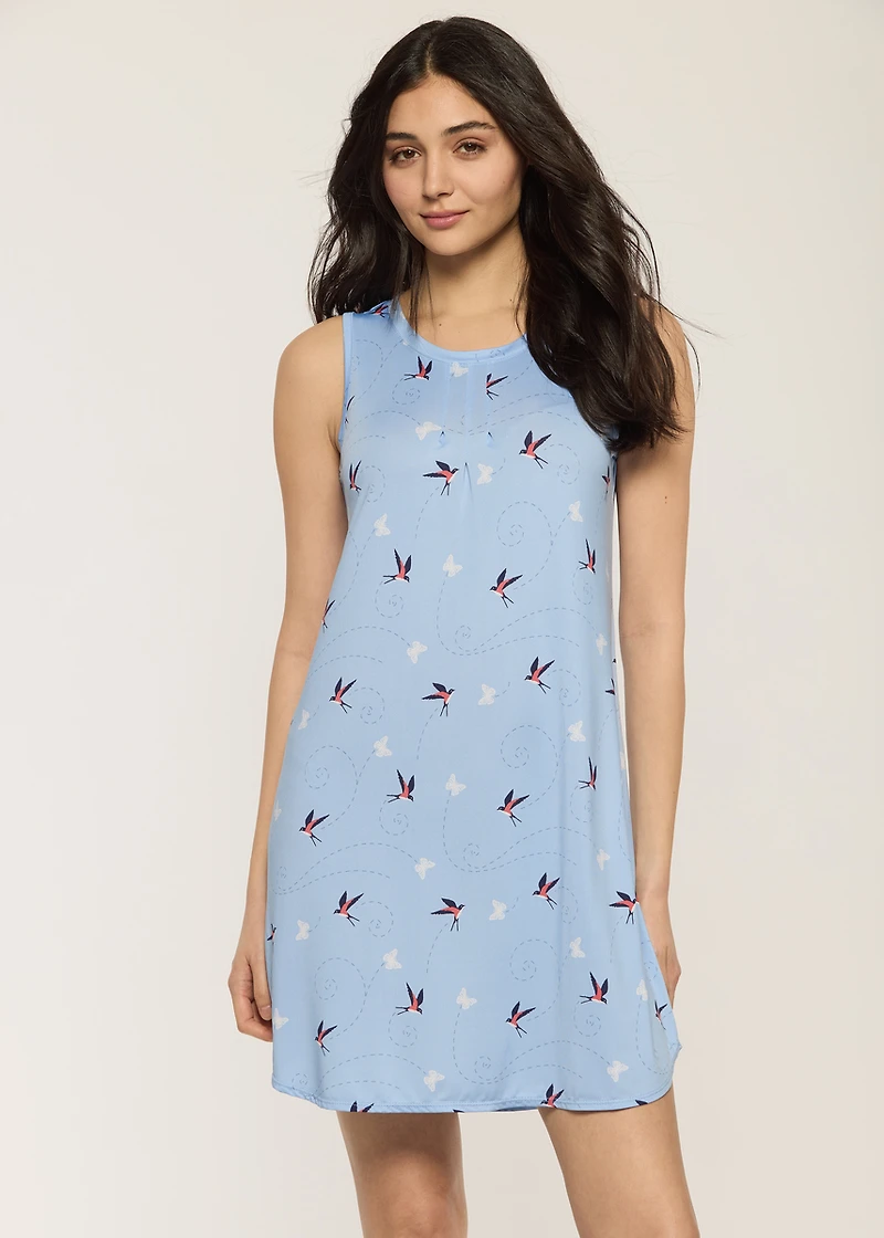 Short nightgown without sleeves Humming-bird