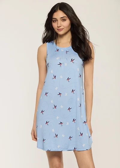 Short nightgown without sleeves Humming-bird