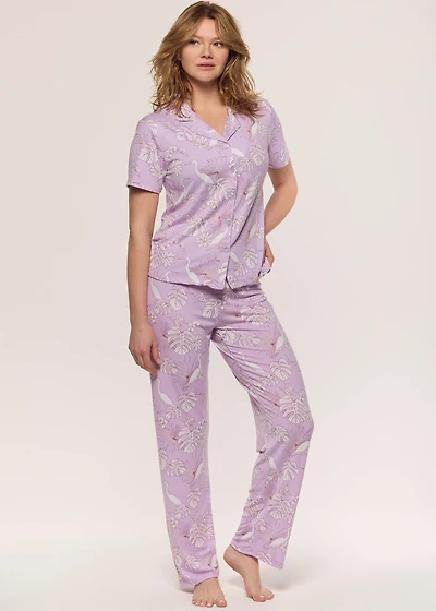 Ensemble pyjama avec oiseaux
