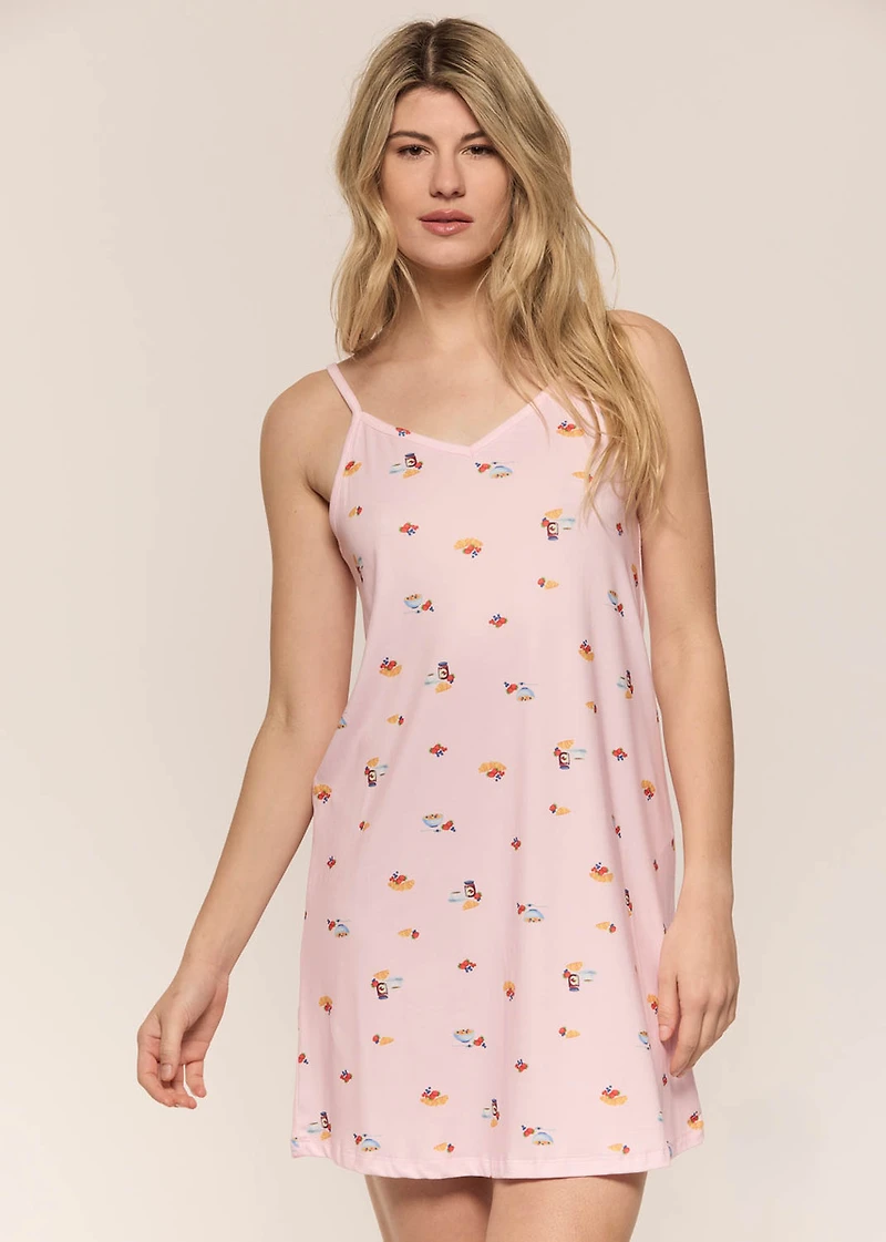 Short nightgown with straps Breakfast